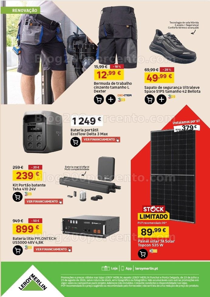 Antevisão Folheto LEROY MERLIN Promoções de 23 julho a 25 agosto